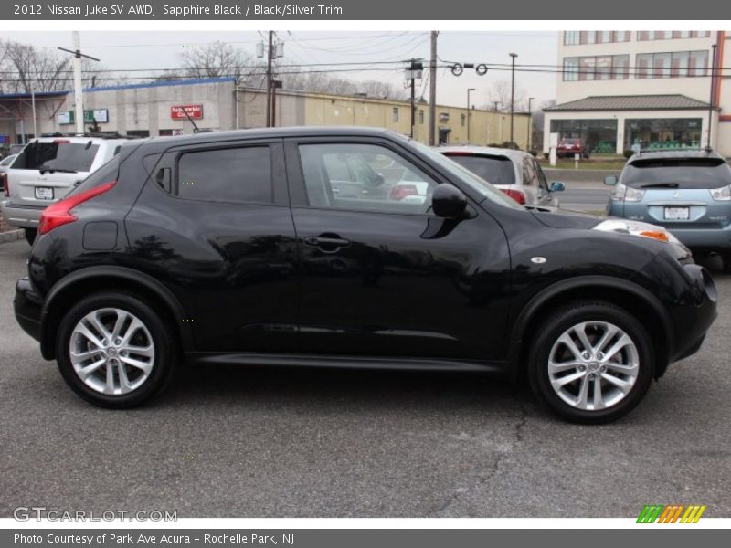 Sapphire Black / Black/Silver Trim 2012 Nissan Juke SV AWD