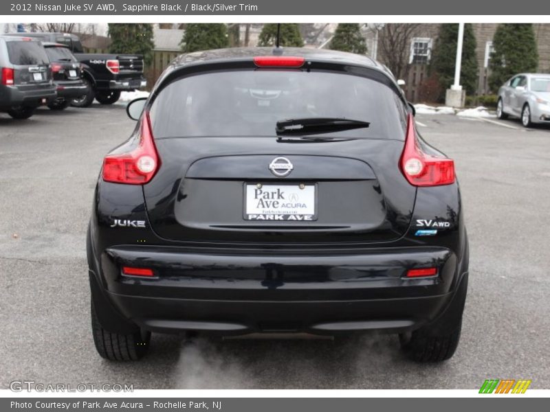 Sapphire Black / Black/Silver Trim 2012 Nissan Juke SV AWD