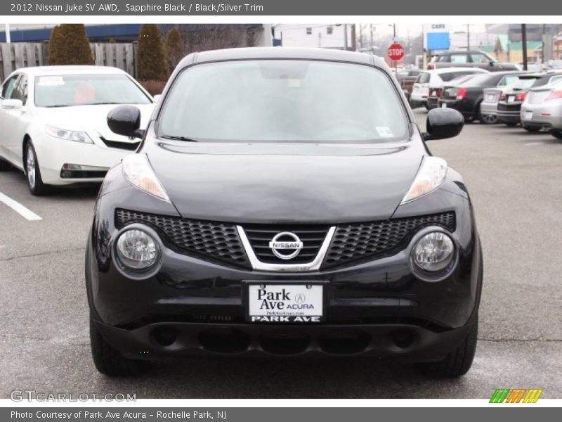 Sapphire Black / Black/Silver Trim 2012 Nissan Juke SV AWD