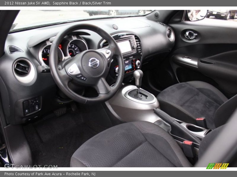 Sapphire Black / Black/Silver Trim 2012 Nissan Juke SV AWD