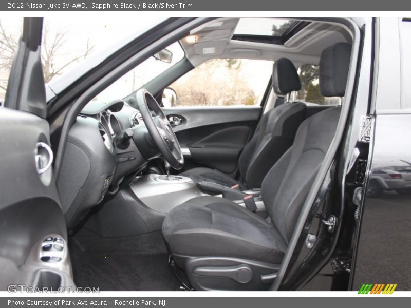 Sapphire Black / Black/Silver Trim 2012 Nissan Juke SV AWD