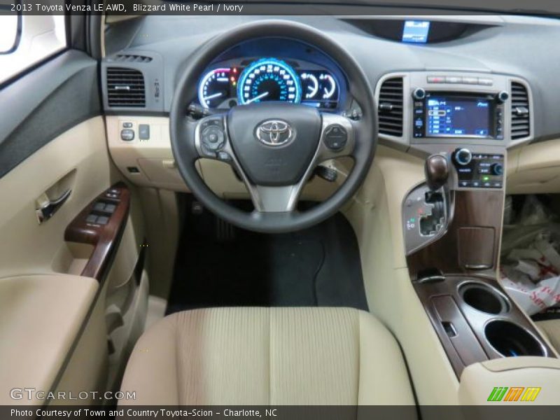 Blizzard White Pearl / Ivory 2013 Toyota Venza LE AWD
