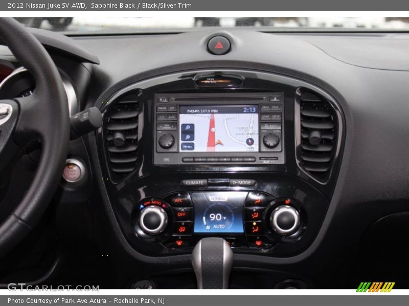 Sapphire Black / Black/Silver Trim 2012 Nissan Juke SV AWD