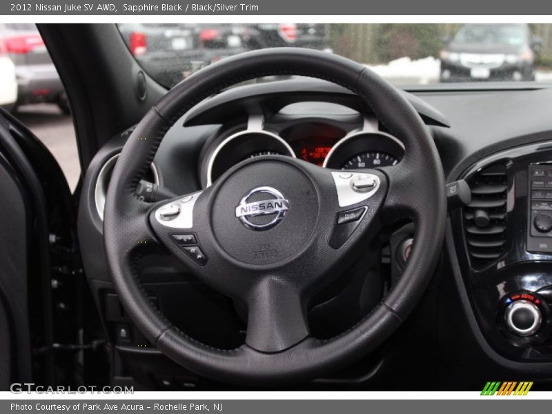 Sapphire Black / Black/Silver Trim 2012 Nissan Juke SV AWD