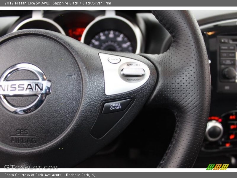 Sapphire Black / Black/Silver Trim 2012 Nissan Juke SV AWD