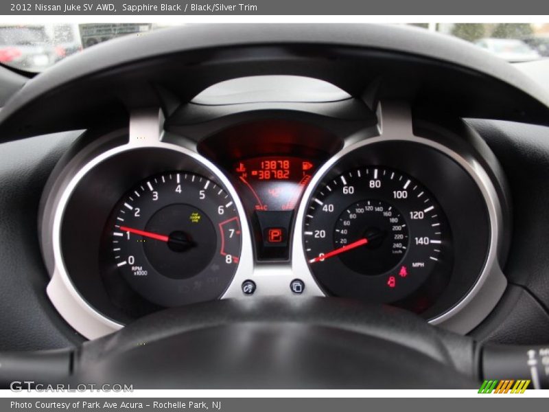 Sapphire Black / Black/Silver Trim 2012 Nissan Juke SV AWD