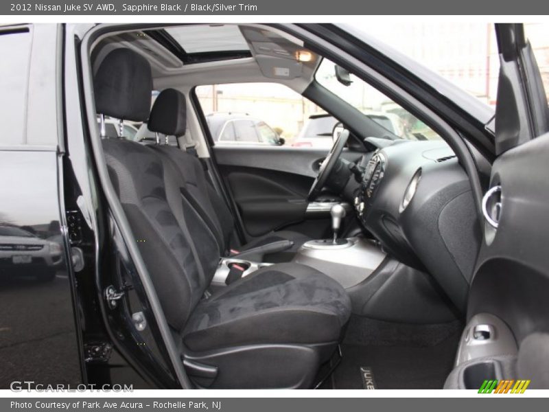 Sapphire Black / Black/Silver Trim 2012 Nissan Juke SV AWD