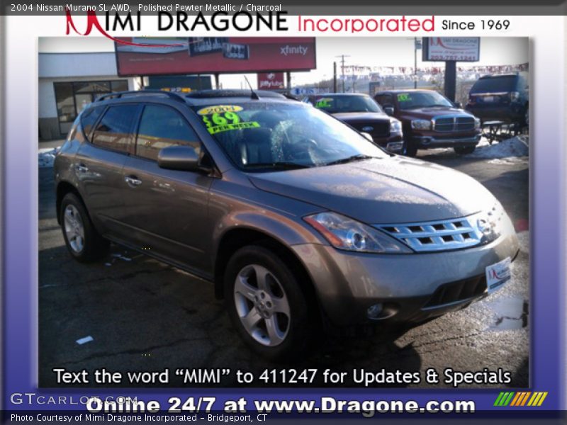 Polished Pewter Metallic / Charcoal 2004 Nissan Murano SL AWD