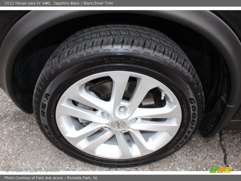 Sapphire Black / Black/Silver Trim 2012 Nissan Juke SV AWD