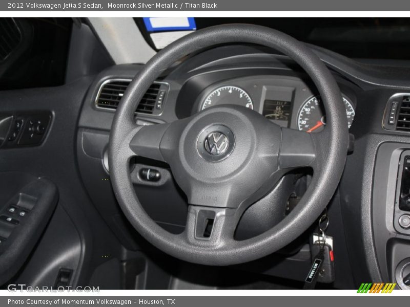 Moonrock Silver Metallic / Titan Black 2012 Volkswagen Jetta S Sedan