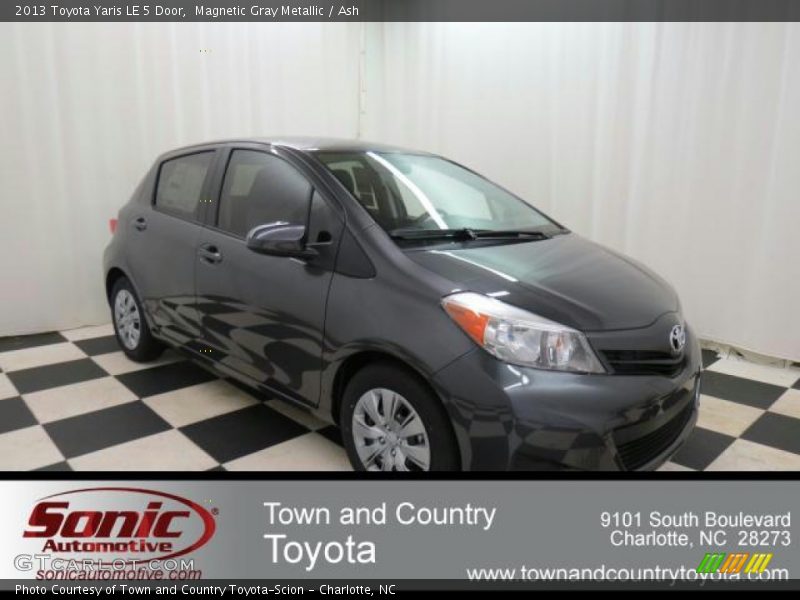 Magnetic Gray Metallic / Ash 2013 Toyota Yaris LE 5 Door