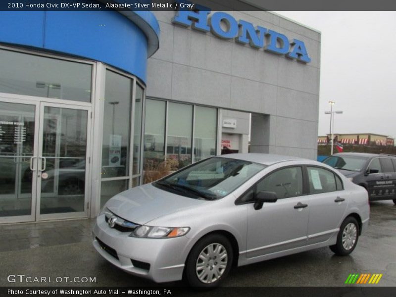 Alabaster Silver Metallic / Gray 2010 Honda Civic DX-VP Sedan