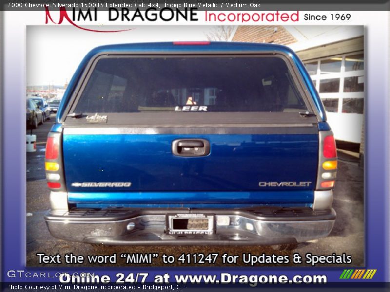 Indigo Blue Metallic / Medium Oak 2000 Chevrolet Silverado 1500 LS Extended Cab 4x4
