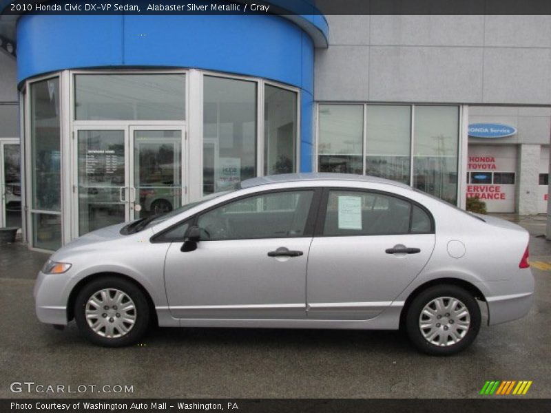 Alabaster Silver Metallic / Gray 2010 Honda Civic DX-VP Sedan