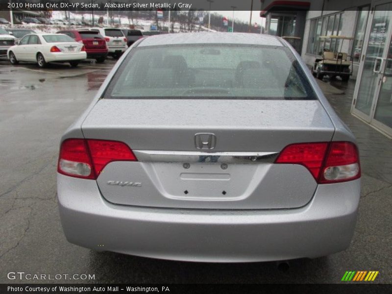 Alabaster Silver Metallic / Gray 2010 Honda Civic DX-VP Sedan