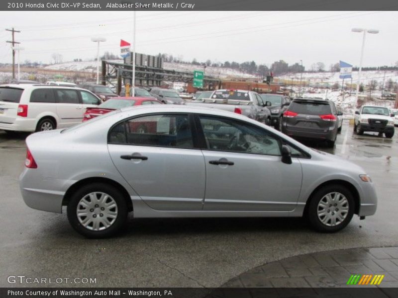 Alabaster Silver Metallic / Gray 2010 Honda Civic DX-VP Sedan
