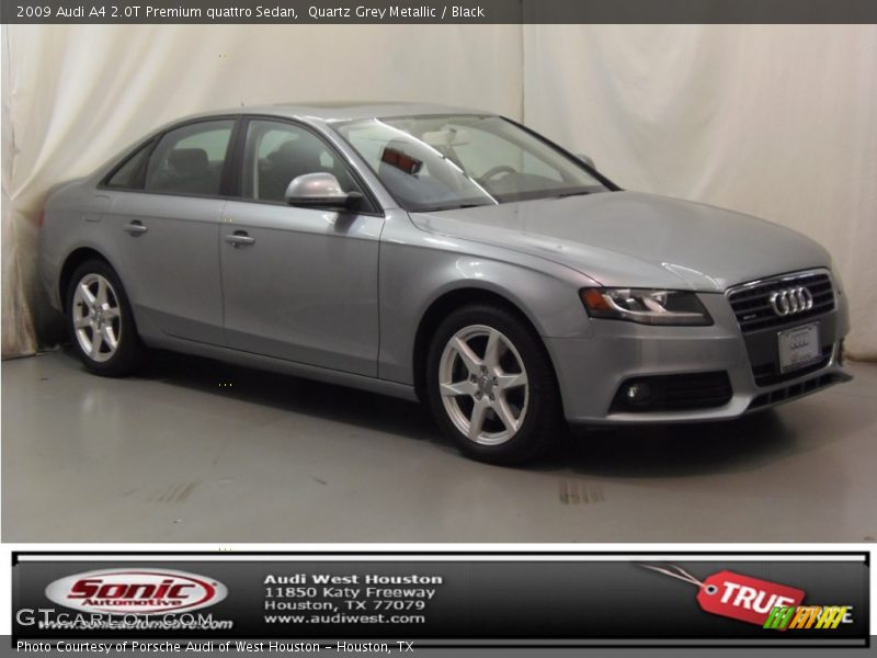 Quartz Grey Metallic / Black 2009 Audi A4 2.0T Premium quattro Sedan