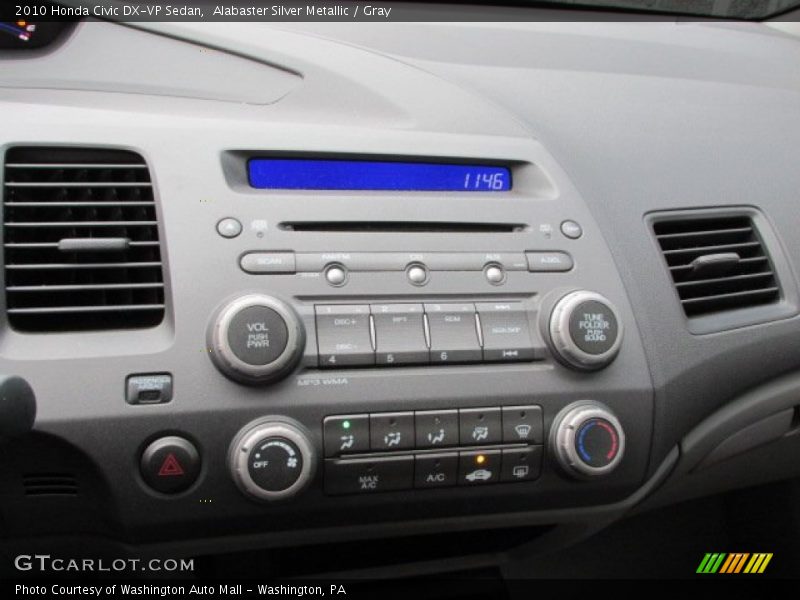 Alabaster Silver Metallic / Gray 2010 Honda Civic DX-VP Sedan
