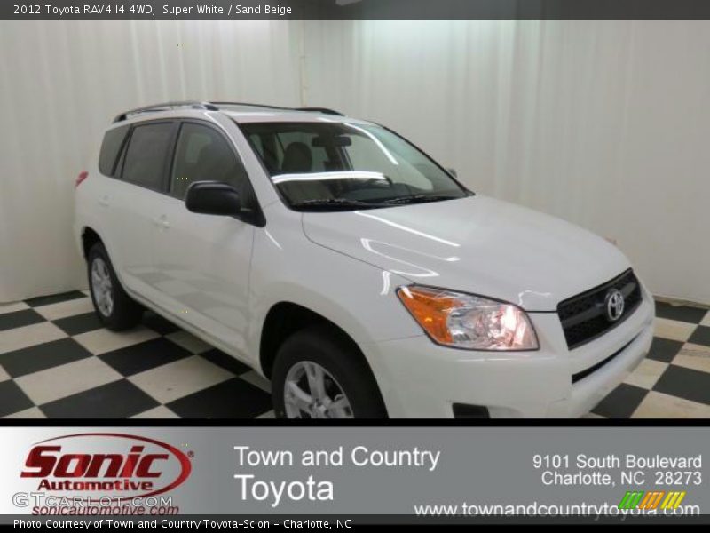 Super White / Sand Beige 2012 Toyota RAV4 I4 4WD
