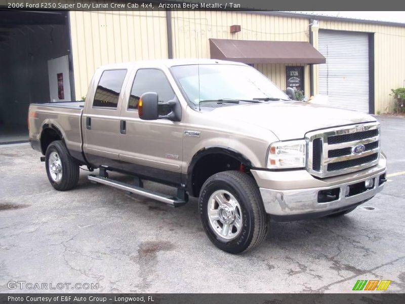 Arizona Beige Metallic / Tan 2006 Ford F250 Super Duty Lariat Crew Cab 4x4