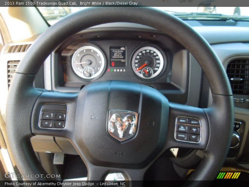 Bright White / Black/Diesel Gray 2013 Ram 1500 Tradesman Quad Cab