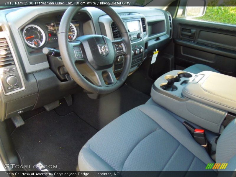 Bright White / Black/Diesel Gray 2013 Ram 1500 Tradesman Quad Cab