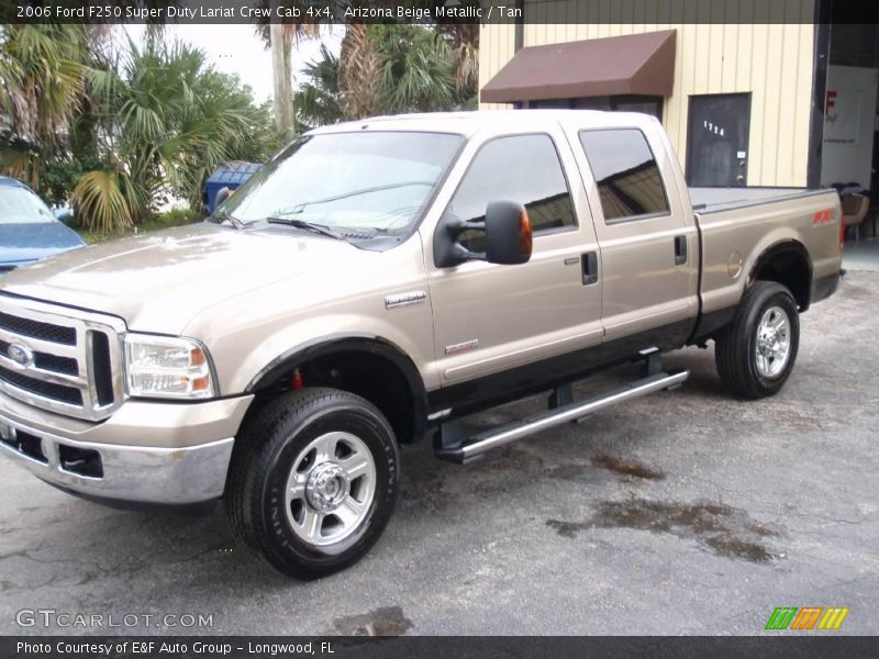 Arizona Beige Metallic / Tan 2006 Ford F250 Super Duty Lariat Crew Cab 4x4