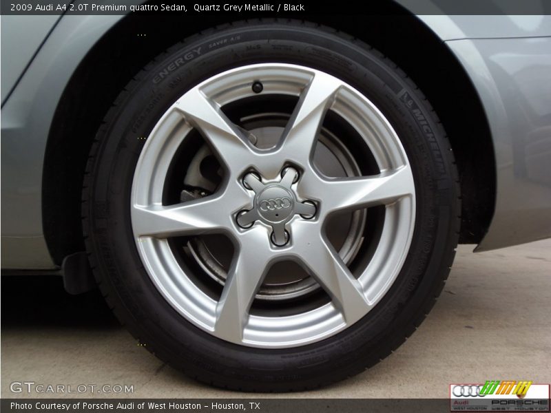 Quartz Grey Metallic / Black 2009 Audi A4 2.0T Premium quattro Sedan