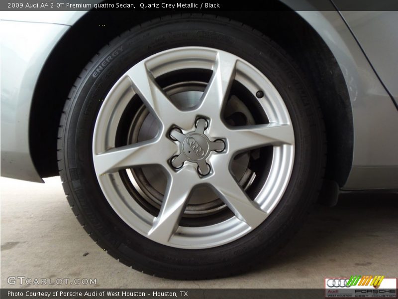 Quartz Grey Metallic / Black 2009 Audi A4 2.0T Premium quattro Sedan