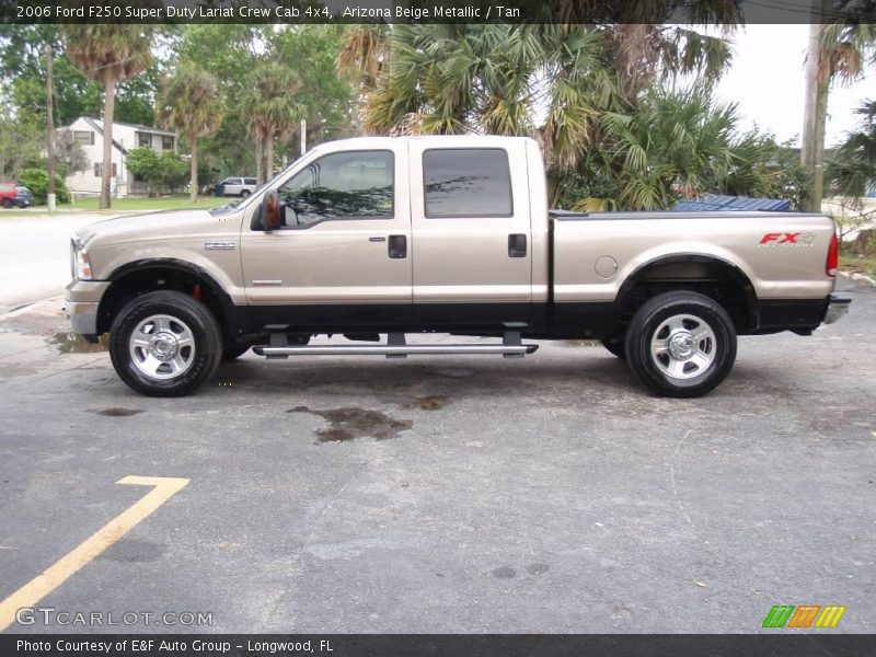 Arizona Beige Metallic / Tan 2006 Ford F250 Super Duty Lariat Crew Cab 4x4