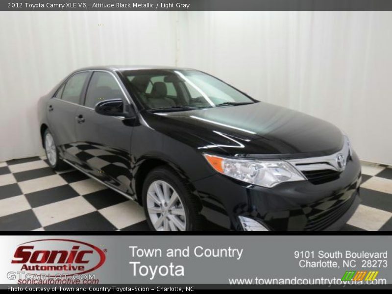 Attitude Black Metallic / Light Gray 2012 Toyota Camry XLE V6