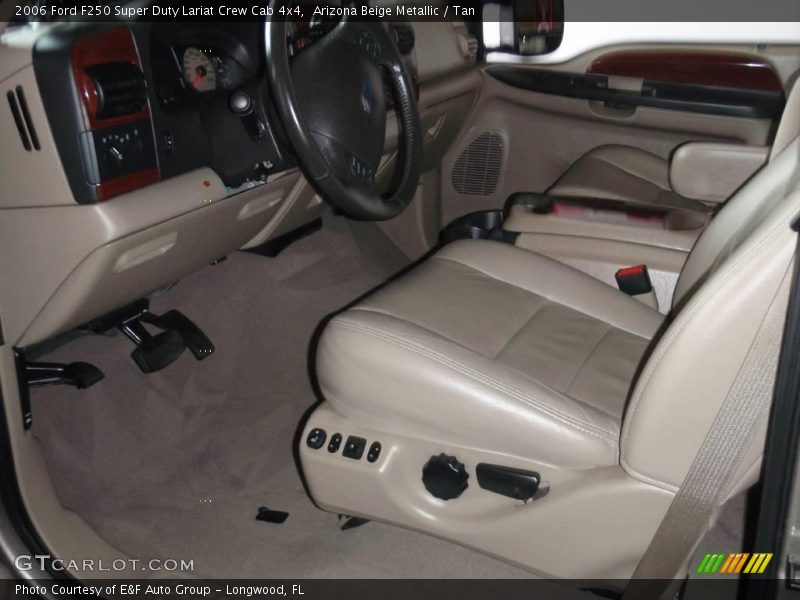 Arizona Beige Metallic / Tan 2006 Ford F250 Super Duty Lariat Crew Cab 4x4