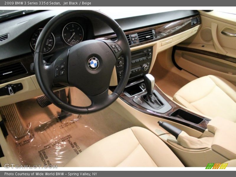 Jet Black / Beige 2009 BMW 3 Series 335d Sedan