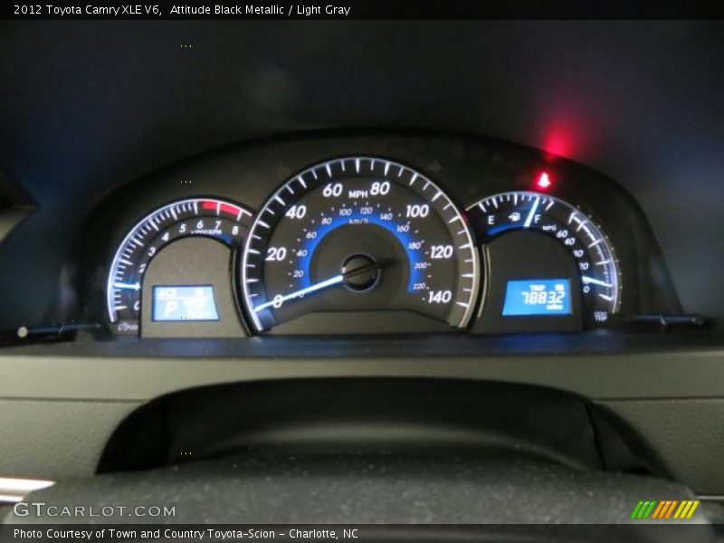Attitude Black Metallic / Light Gray 2012 Toyota Camry XLE V6