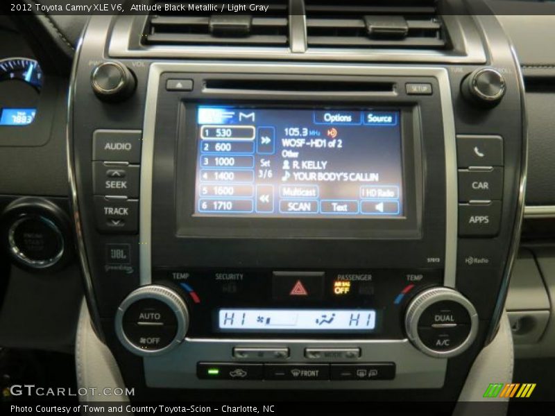 Attitude Black Metallic / Light Gray 2012 Toyota Camry XLE V6