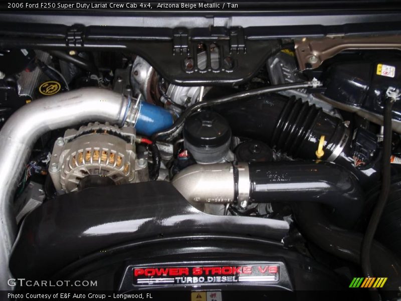 Arizona Beige Metallic / Tan 2006 Ford F250 Super Duty Lariat Crew Cab 4x4