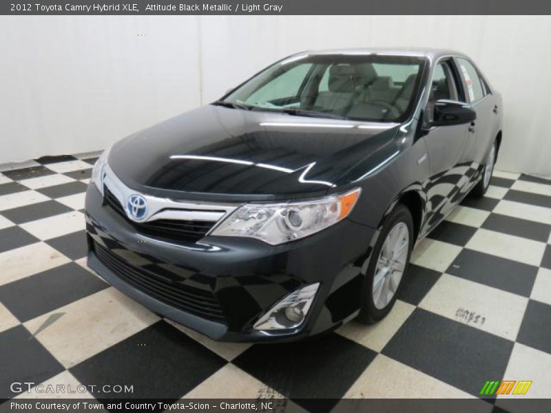 Attitude Black Metallic / Light Gray 2012 Toyota Camry Hybrid XLE