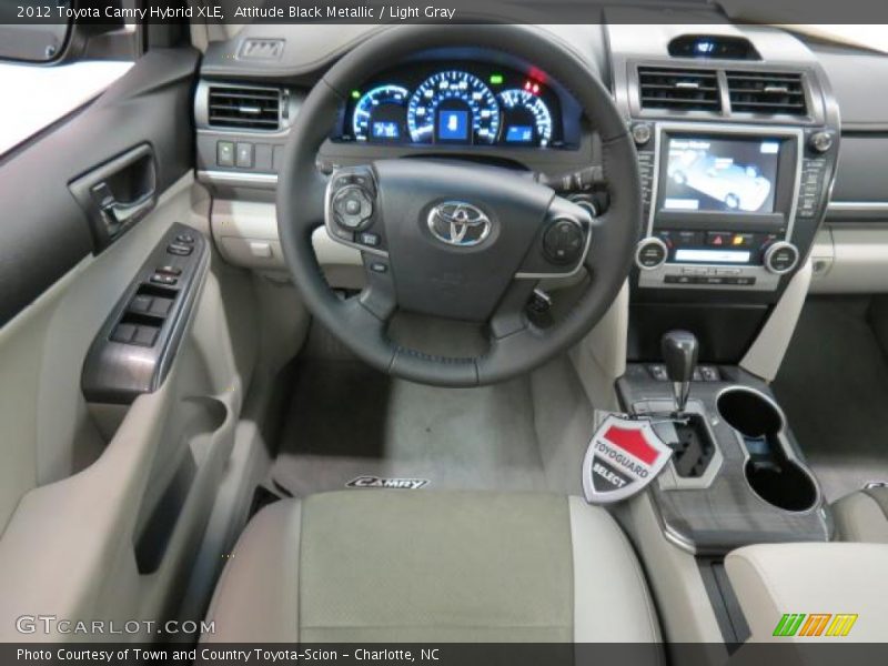 Attitude Black Metallic / Light Gray 2012 Toyota Camry Hybrid XLE
