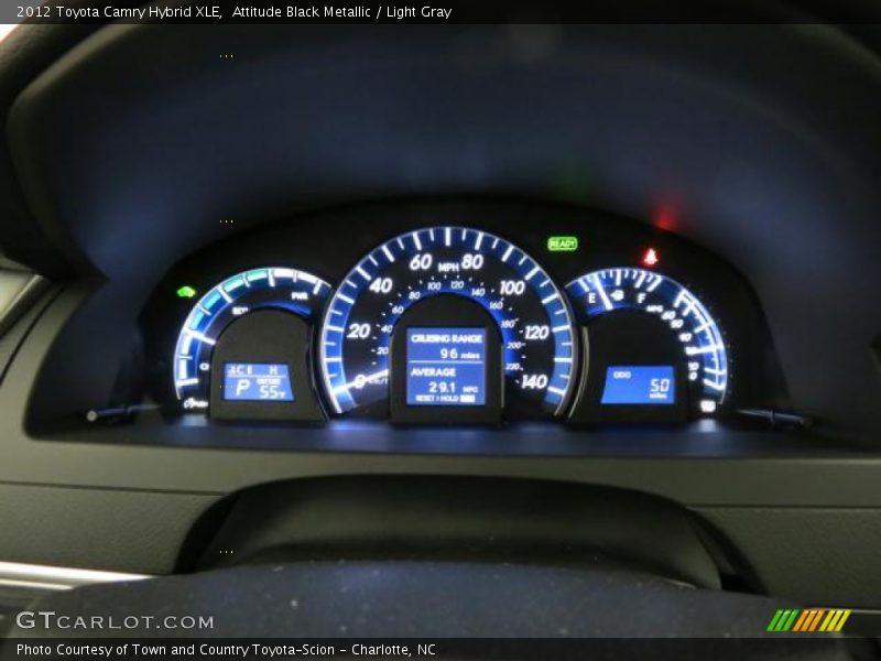 Attitude Black Metallic / Light Gray 2012 Toyota Camry Hybrid XLE