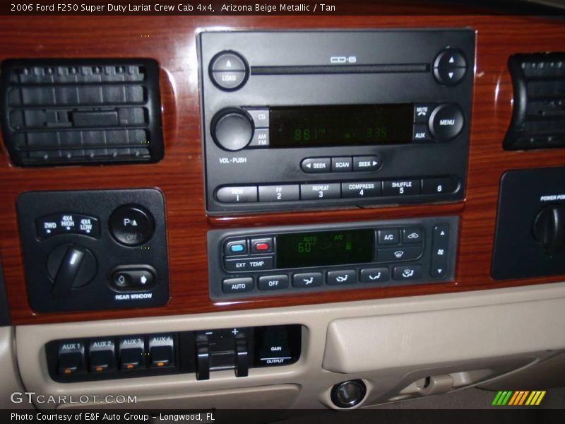 Arizona Beige Metallic / Tan 2006 Ford F250 Super Duty Lariat Crew Cab 4x4