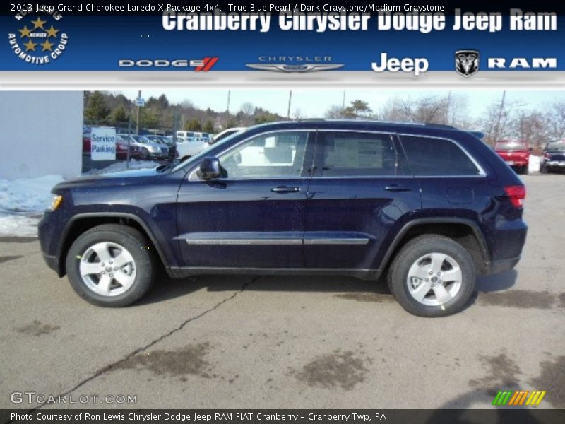 True Blue Pearl / Dark Graystone/Medium Graystone 2013 Jeep Grand Cherokee Laredo X Package 4x4