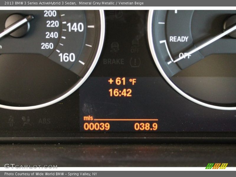 Mineral Grey Metallic / Venetian Beige 2013 BMW 3 Series ActiveHybrid 3 Sedan