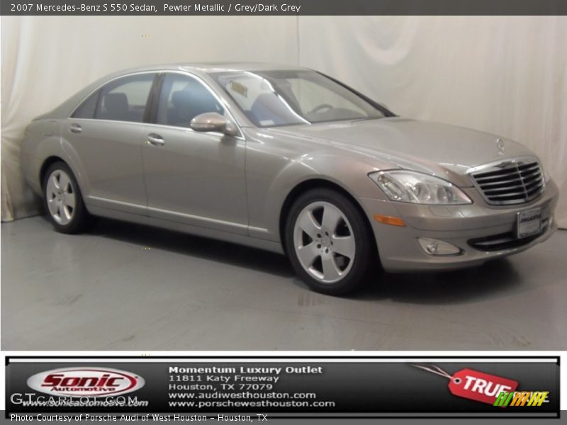 Pewter Metallic / Grey/Dark Grey 2007 Mercedes-Benz S 550 Sedan