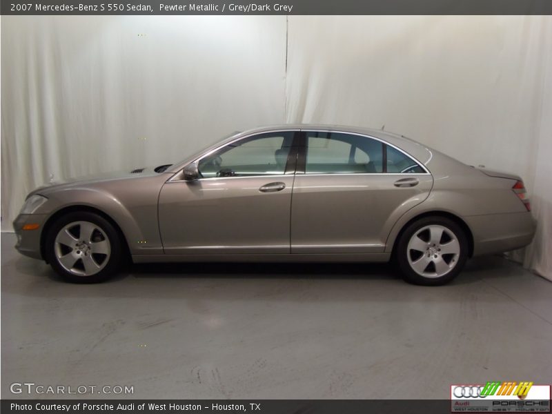 Pewter Metallic / Grey/Dark Grey 2007 Mercedes-Benz S 550 Sedan