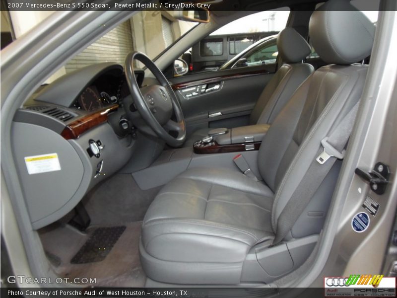 Pewter Metallic / Grey/Dark Grey 2007 Mercedes-Benz S 550 Sedan