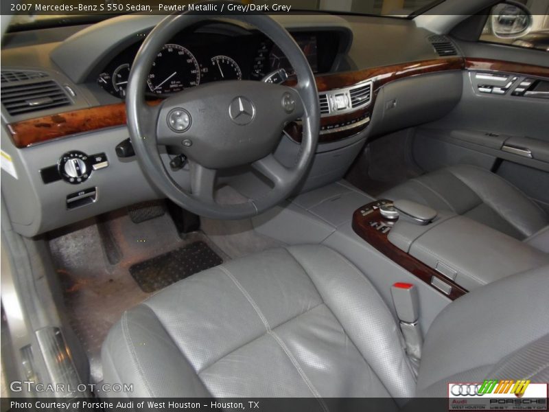 Pewter Metallic / Grey/Dark Grey 2007 Mercedes-Benz S 550 Sedan