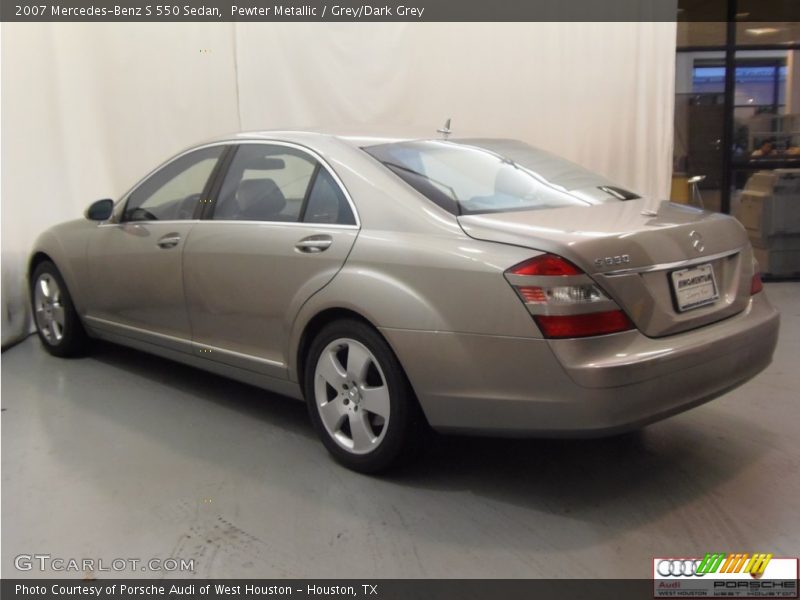 Pewter Metallic / Grey/Dark Grey 2007 Mercedes-Benz S 550 Sedan