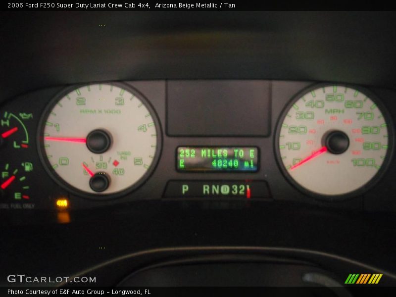 Arizona Beige Metallic / Tan 2006 Ford F250 Super Duty Lariat Crew Cab 4x4