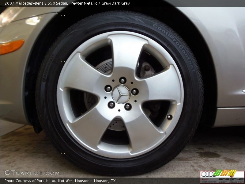 Pewter Metallic / Grey/Dark Grey 2007 Mercedes-Benz S 550 Sedan
