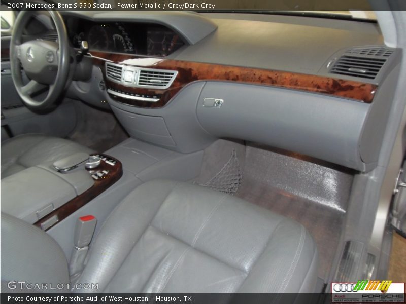 Pewter Metallic / Grey/Dark Grey 2007 Mercedes-Benz S 550 Sedan